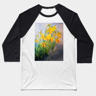 Daffodils watercolour painting Baseball T-Shirt